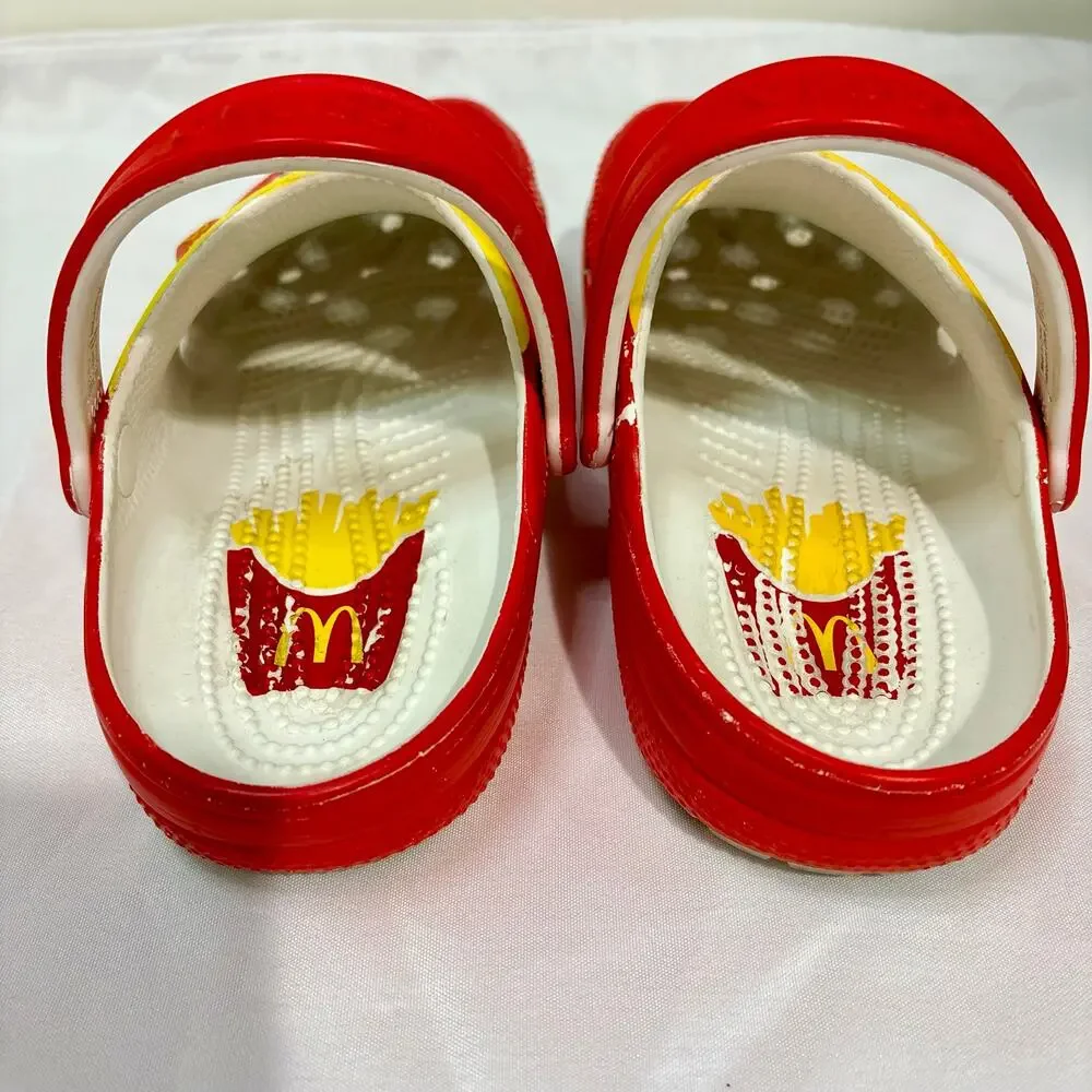 McDonald’s x Crocs Classic Clogs Jibbitz Charms Men’s 6 Women’s 8 Limited